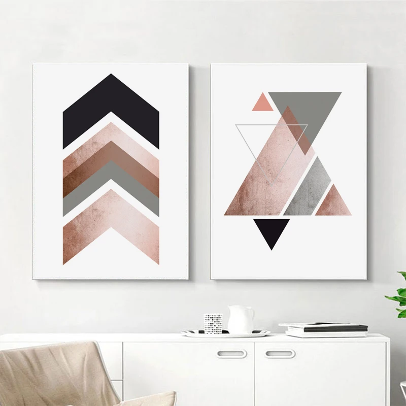 

Modern Geometry Canvas Art Posters and Prints Abstract Painting Nordic Style Wall Pictures for Living Room Modern Home Decor