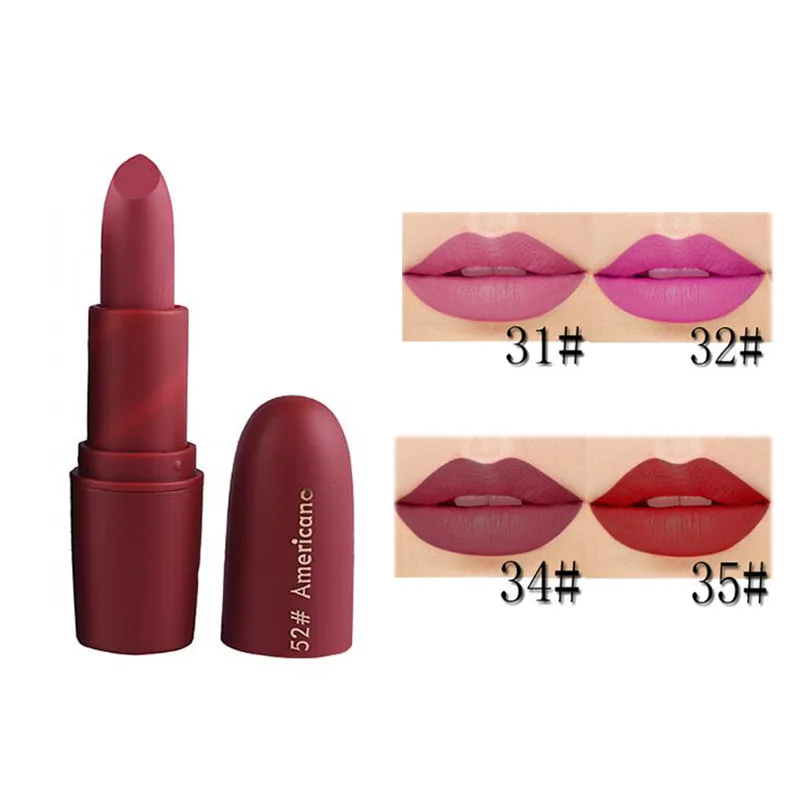

2017 New Lipsticks For Women Sexy Brand Lips Color Cosmetics Waterproof Long Lasting Nude Lipstick Matte Makeup