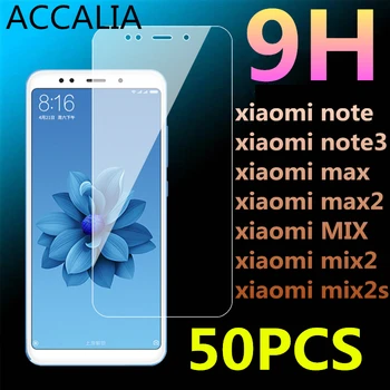 

50Pcs 9H Tempered Glass for Xiaomi note3 Note xiaomi max max2 Prime Screen Protector Film Glass on For xiaomi MIX mix2 mix2s