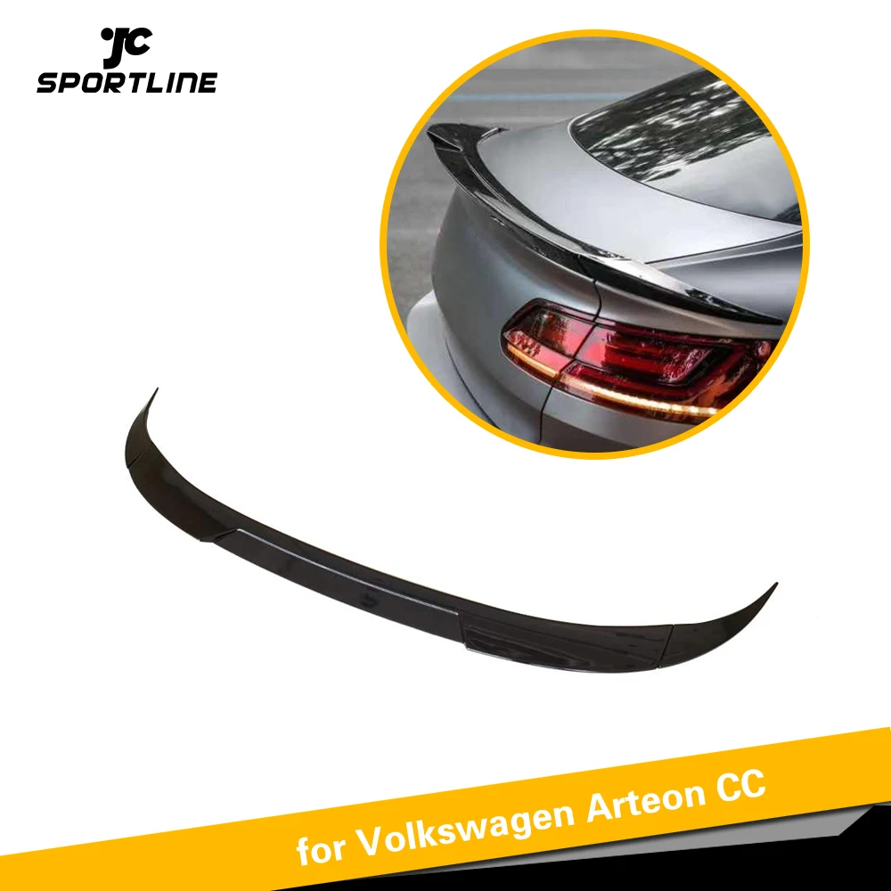 Глянцевый черный спойлер багажника из АБС углеволокна для Volkswagen VW CC Arteon 2019