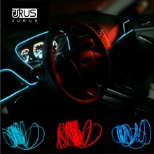 JURUS 3 метра гибкий неоновый светильник 12 В инвертор El холодная полоса СВЕТОДИОДНЫЙ светильник s для авто украшения автомобиля интерьерный светильник аксессуары