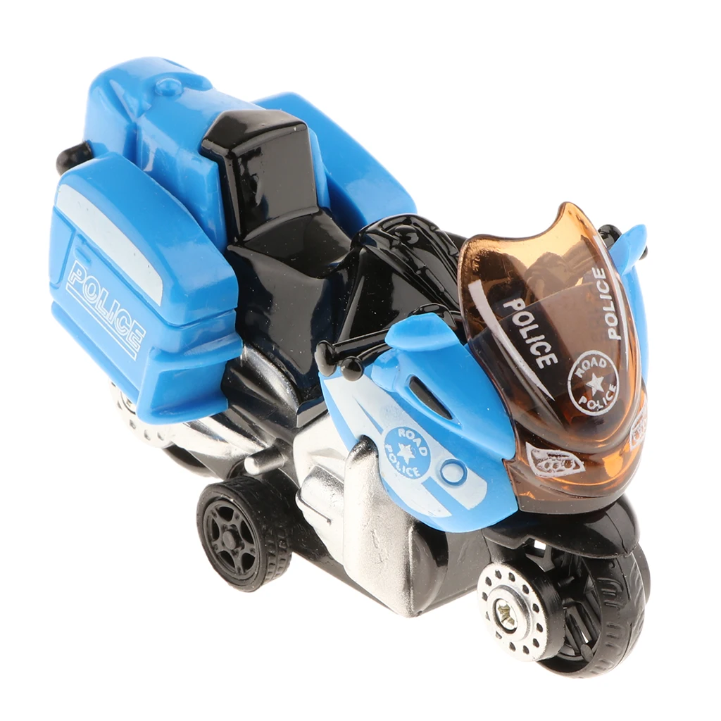 Diecast Motorcycle Model (1/43 Scale) Mini Pull Back Toy Educational Toys Gifts for Kids Boys, Random Color