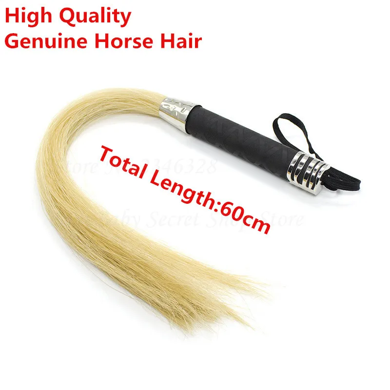 New Genuine Horse Hair Tail Whip Ass Spanking Paddle Fetish Bondage Whip Flogger Adult Game