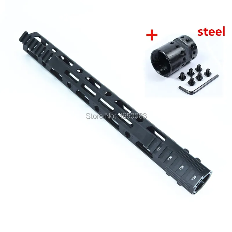 Rifle com Porca de Barril de Aço Ultra-leve Super Magro Mlok M-lok Handguard Livre Float Ar15 m4 M16 223 5.56 6 livre float ar15 m4 m16 223 5.56