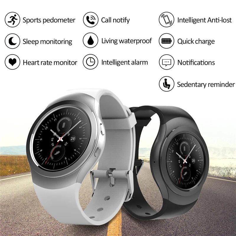 Rotating Bezel Clock Full Round Screen Smart Watch AS2 Bluetooth