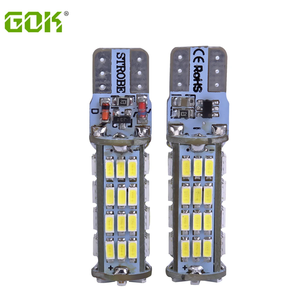 50 шт. T10 led мигающий стробоскоп 194 W5W 54led 3014 SMD t10 стойкий блеск + Авто вспышка два