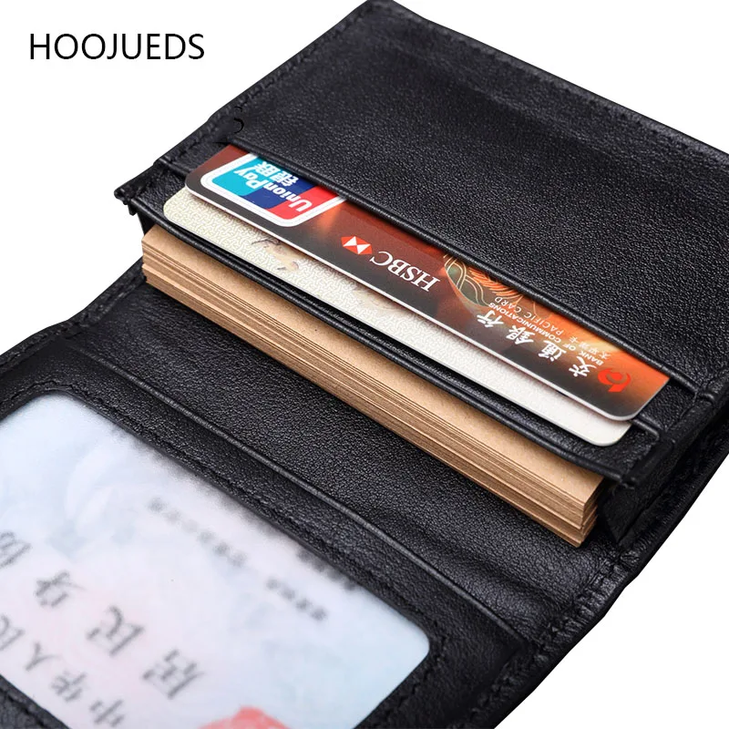 

Genuine Leather Business Cards Holder Credit Card Cover Bags HOOJUEDS