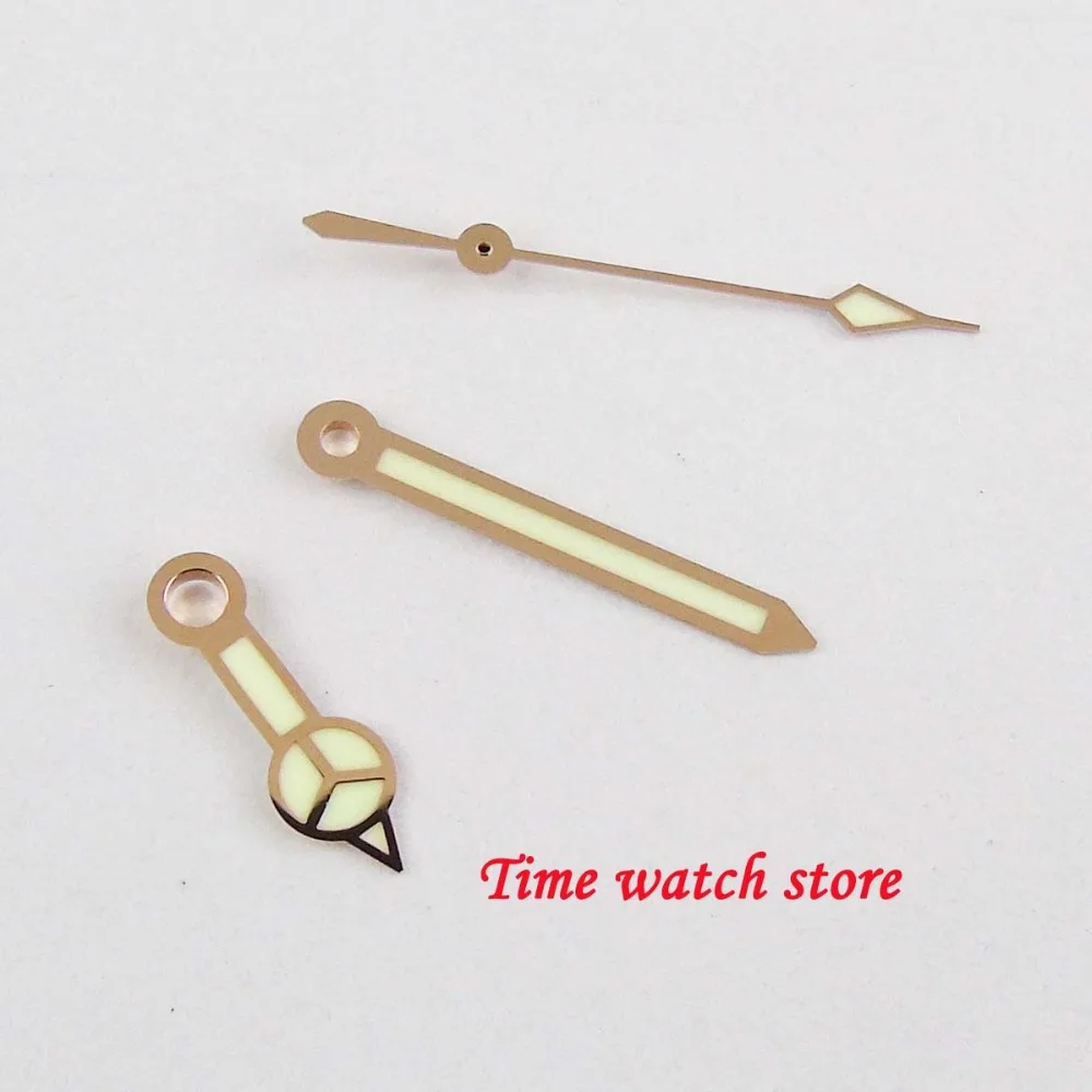 

Parnis High quality Luminous Golden watch hand light green color hand fit for Miyota 8215 movement Mingzhu DG2813 movement H122