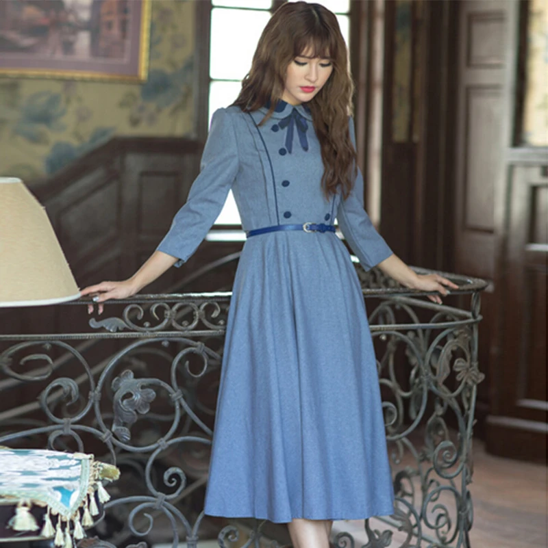Preppy Style Dress Vestidos Femininos 