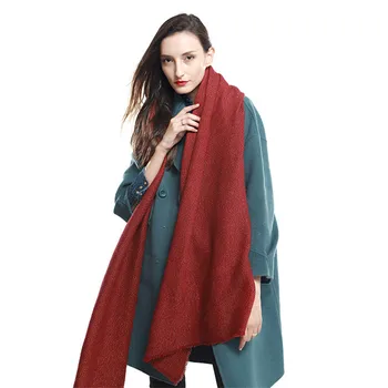 

Women Shawl Woman Fashion Scarf Autumn Winter Generous Brand New Fashion Acrylic Pure Colored Tassel Shawl