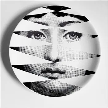 Rosenthal Piero fornasetti тарелки Стиль 8 дюймов дома Настенная Декорация плиты бар отеля справочная информация иллюстрации посуды оптом - Цвет: 33