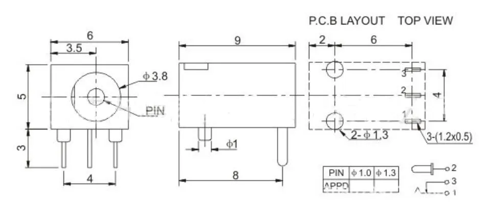 5 шт. DC мощность 3Pin питания разъем DC003 иглы 1,3 мм DC-003 3,5*1,3 мм