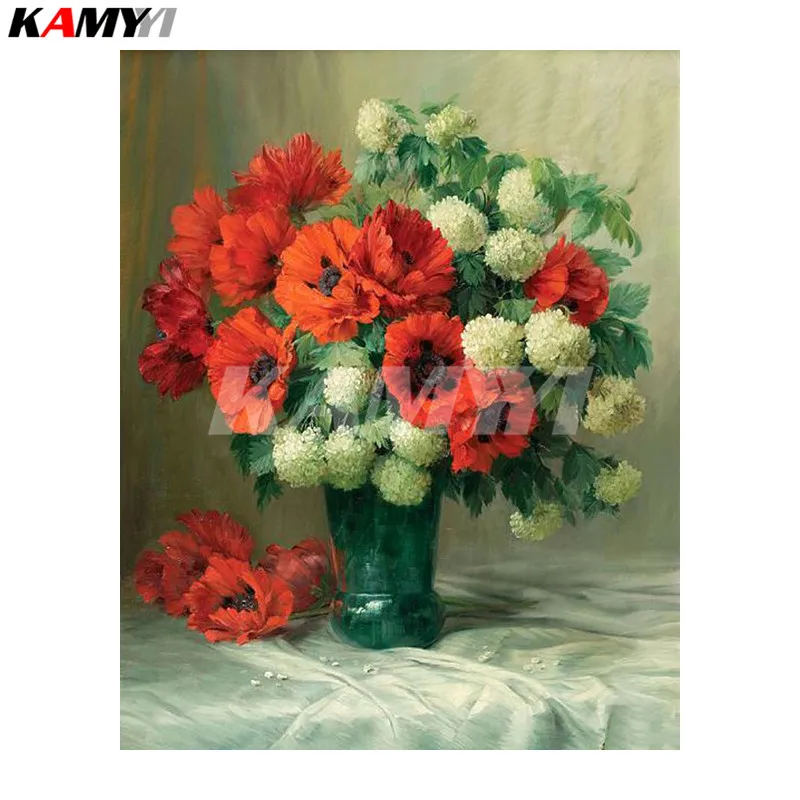 2018 new flowers 5D DIY Diamond painting Cross stitch Full Square Diamond embroidery full Round Diamond mosaic Home decor-13_