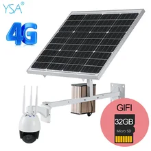 YSA 3g 4 г беспроводной PTZ скорость купол ip-камера на солнечной батарейке Открытый 1080 P HD 5X зум видеонаблюдения 60 Вт панели солнечные Бесплатная дать 32 Гб TF карты