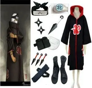 

Anime Naruto Cosplay - Apparel Naruto Akatsuki Kakuzu Cosplay Costume Set Free Shipping