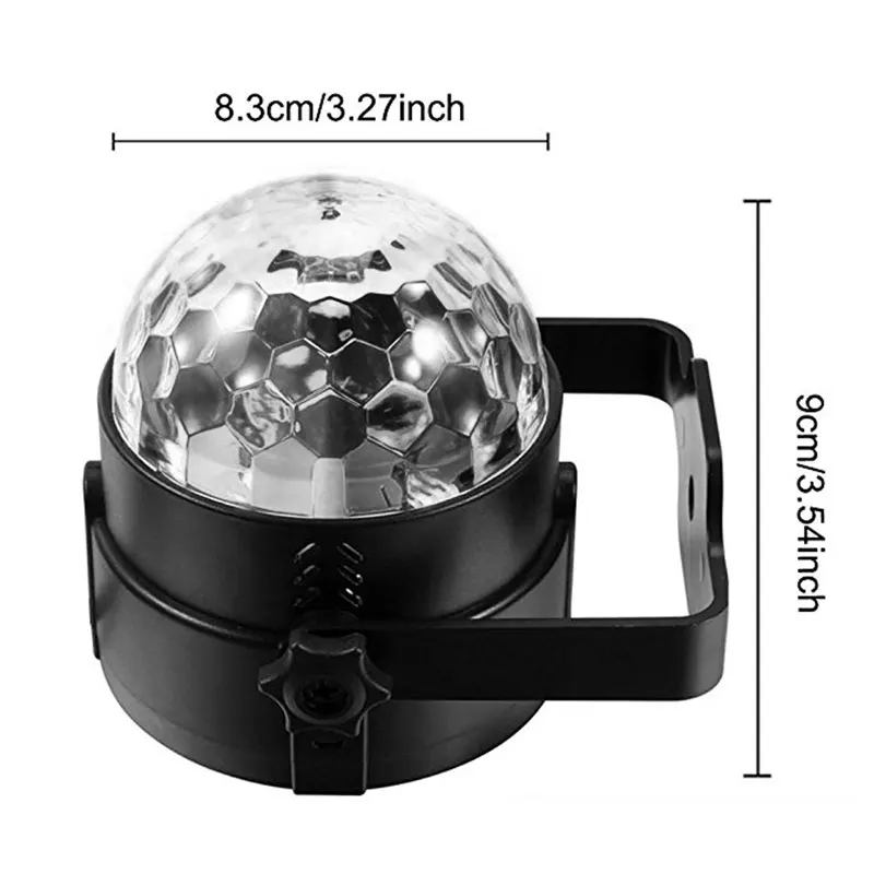 Bola de Discoteca Natal para Casa Mini Interior dj Festa Luzes 3 w Controle Remoto Palco Dança Iluminação Decorações Ysh Luz Led 3 Cheap Efeito de Iluminação de palco