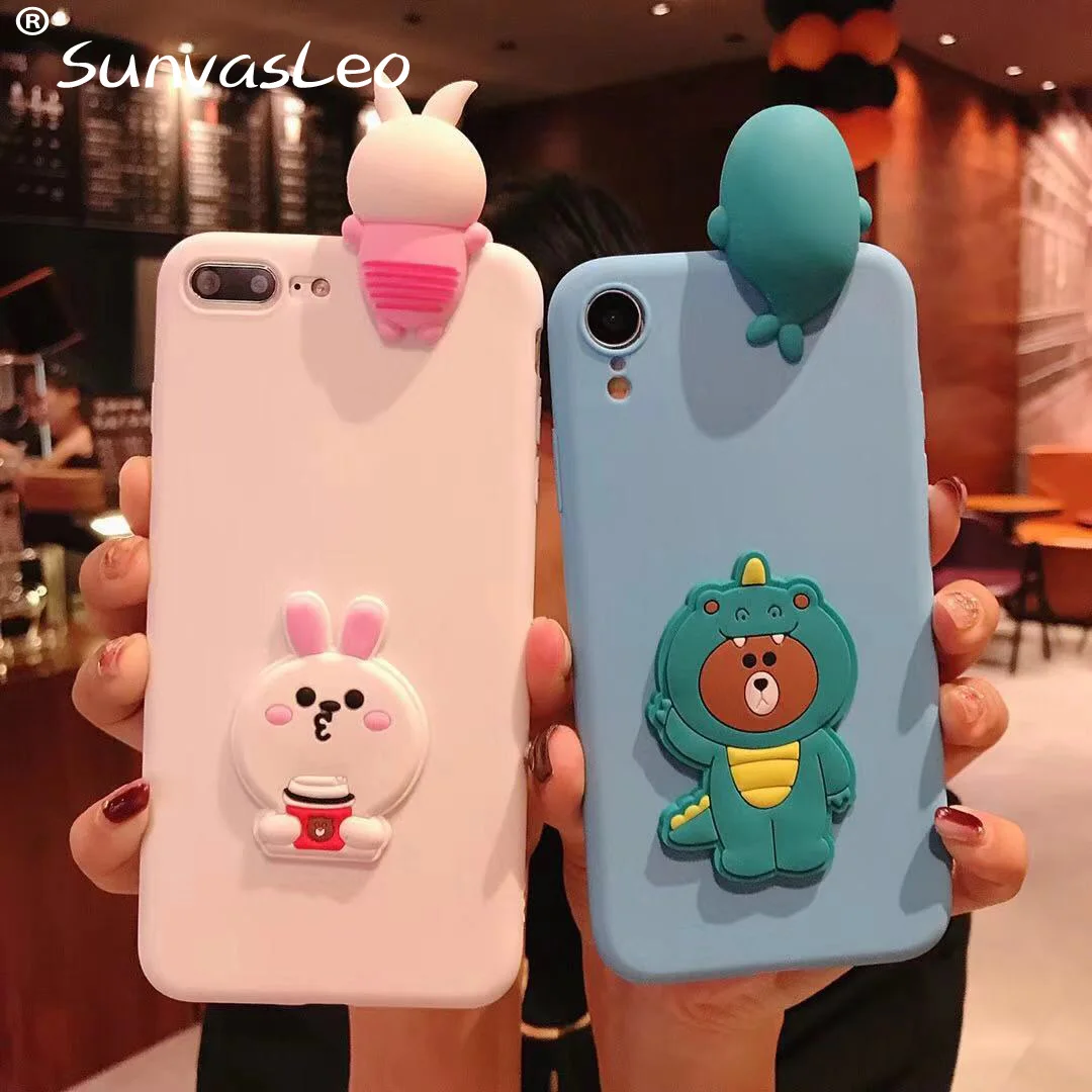 3D Cartoon Animal Soft Case Phone Cover For Samsung J3 J5 J7 (2015 )(2016) J510 J710 J330 J530 J730 J4 J6 J8 Plus 2018 J3 Star