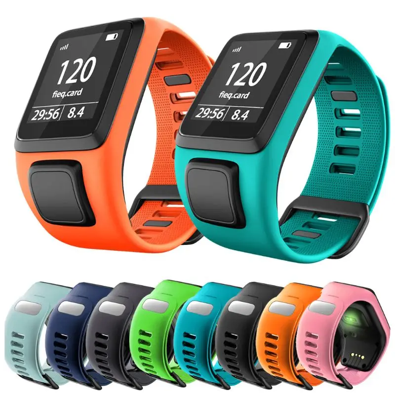 

Universal Soft Silicone Watchband Wrist Strap Band Replacement for TomTom Runner 2 3 Series GPS Watch Accessories