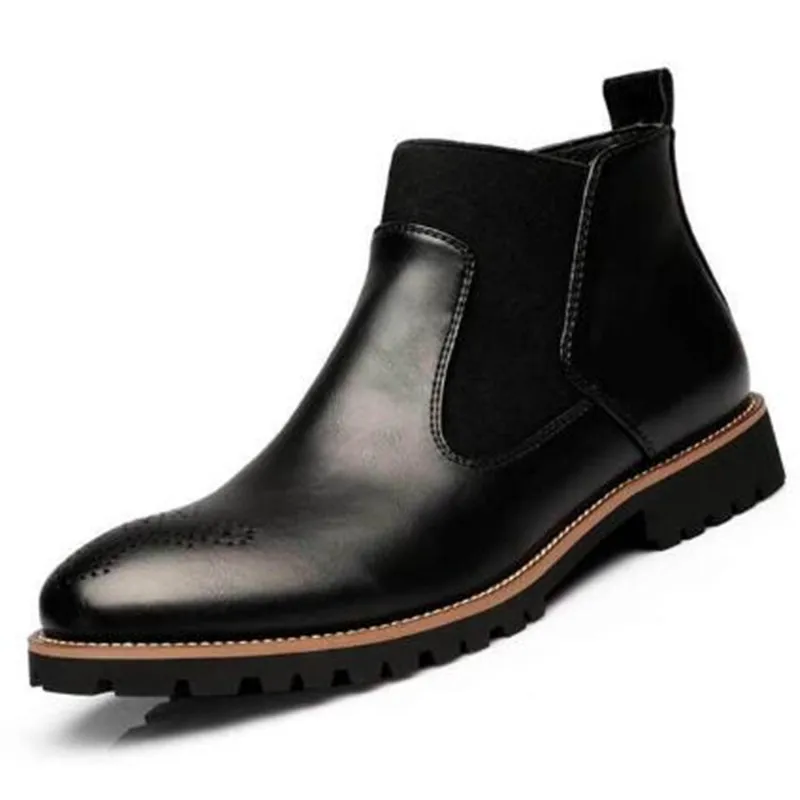 

2019 New Hot Winter Warm Men's Boots Retro Style Casual Non-slip Wear-resistant Motorcycle Boots Fashion Set Foot Simple Trend