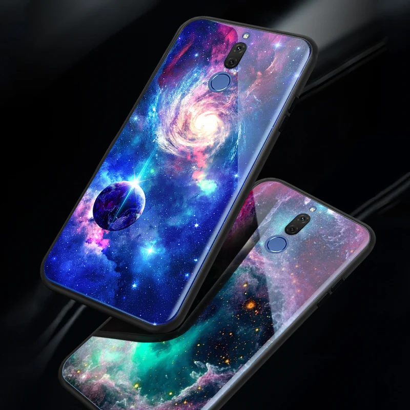 Чехлы для телефонов из закаленного стекла Huawei Nova 2/2 Plus Cool Space Moon чехол 2S / 2i 3E Planet Stars