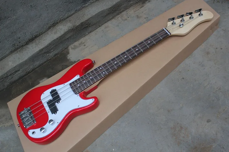 Free Shipping! Top quality MINI children Red 4 Strings bass guitar 14 4