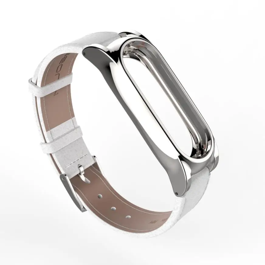 E Новые модные кожаные Смарт наручные часы ремешок для Xiaomi Miband 2 JUL27 Прямая - Цвет: E