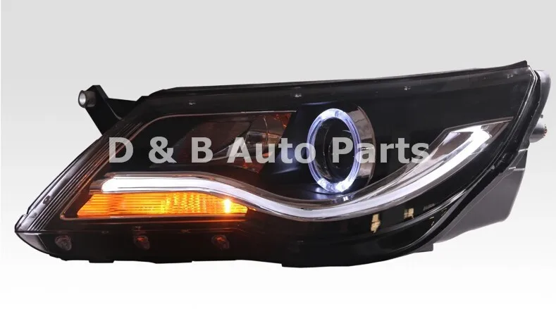 1 пара абсолютно новые светодиодные фары светодиодный фонарь Светодиодные фары для Volkswagen Tiguan 2010-2012'