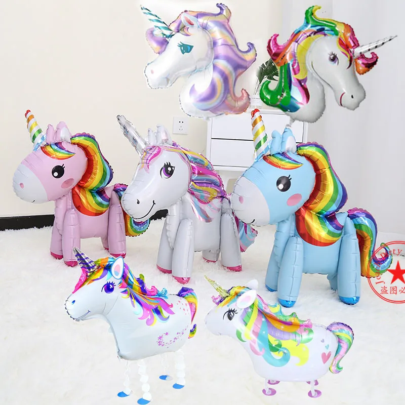 

walking balloon unicorn party gifts helium foil girls children kids baby unicorn decoration party birthday unicorn balloon