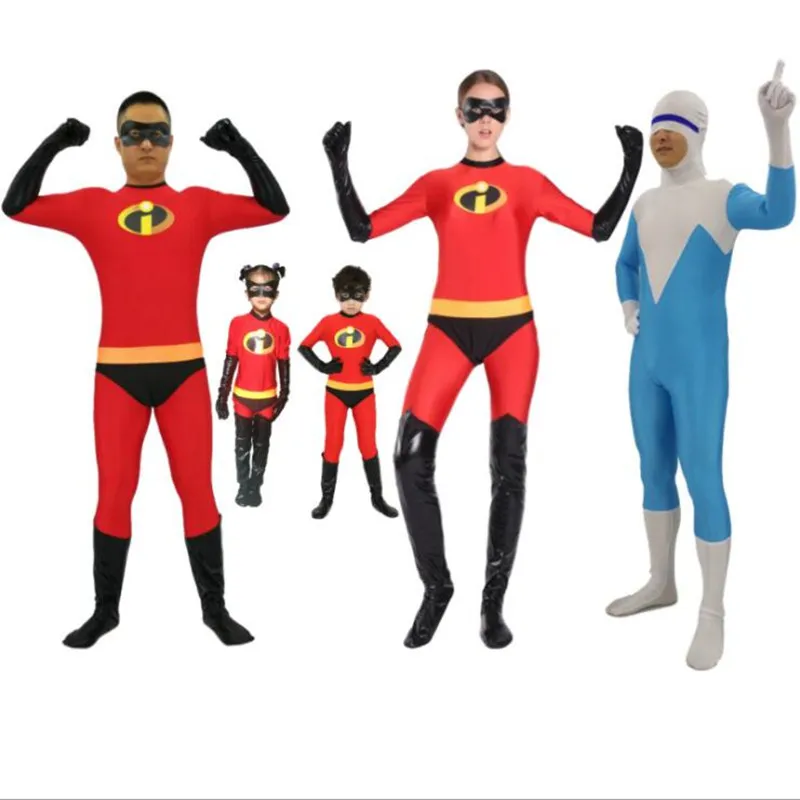 The Incredibles Adult Fancy Dress Superheroes Film Character Mens Ladies Costume