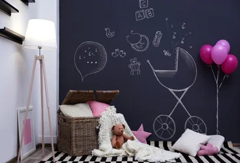 

Laeacco Blackboard Balloon Bear Toy Pillow Baby Interior Photo Backgrounds Customized Photography Backdrops For Photo Studio