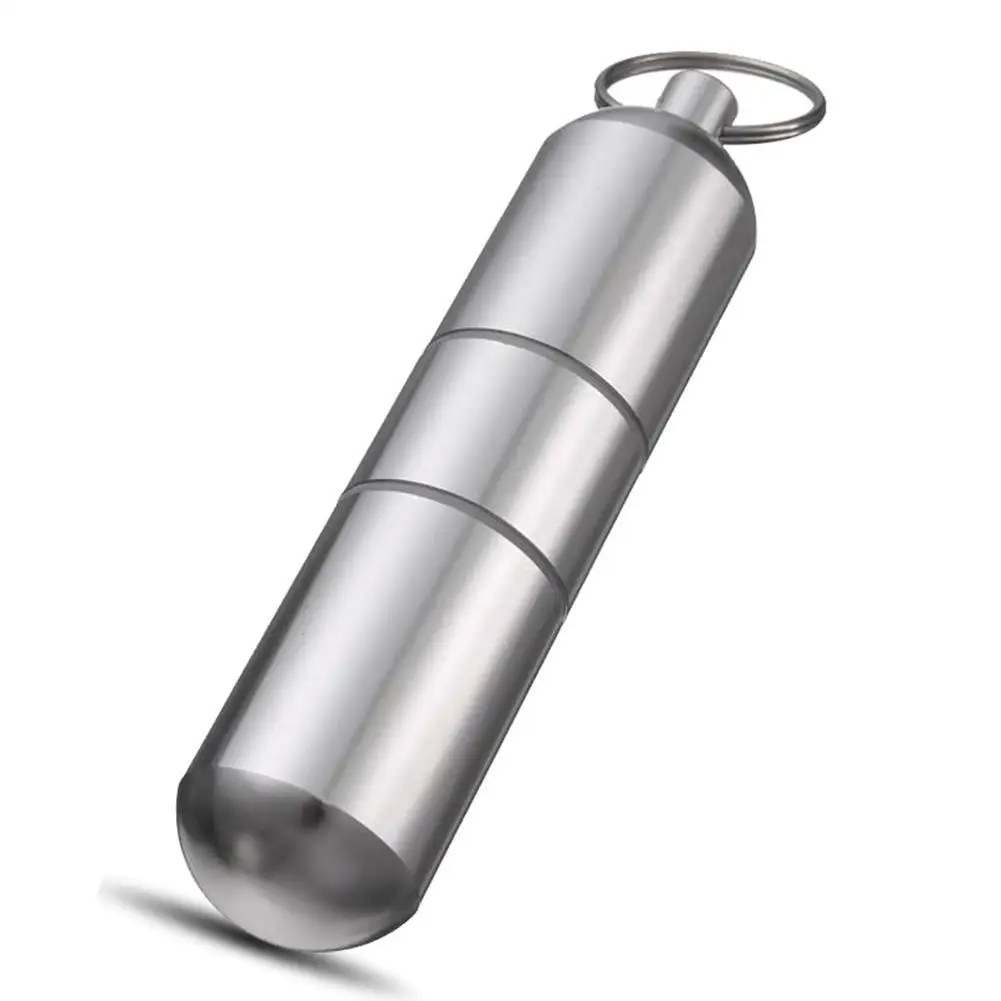 

Aluminum Alloy Mini Cigarette Case with Key Chain Portable Waterproof Storage Box Durable Anti-corrosion and Anti-rust