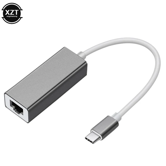 Adaptor USB tip C Ethernet Placă de rețea USB tip C la RJ45 10/100Mbps Cablu de internet LAN pentru MacBook PC Windows XP 7 8 10 LUX 1