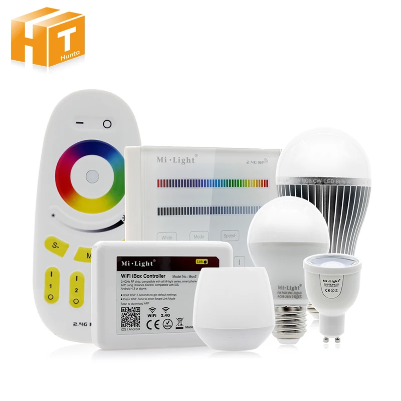 

Mi Light RGB LED Bulb AC86-265V GU10 5W / E27 6W 9W RGBWW / RGBCW Remote Control Smart Lighting