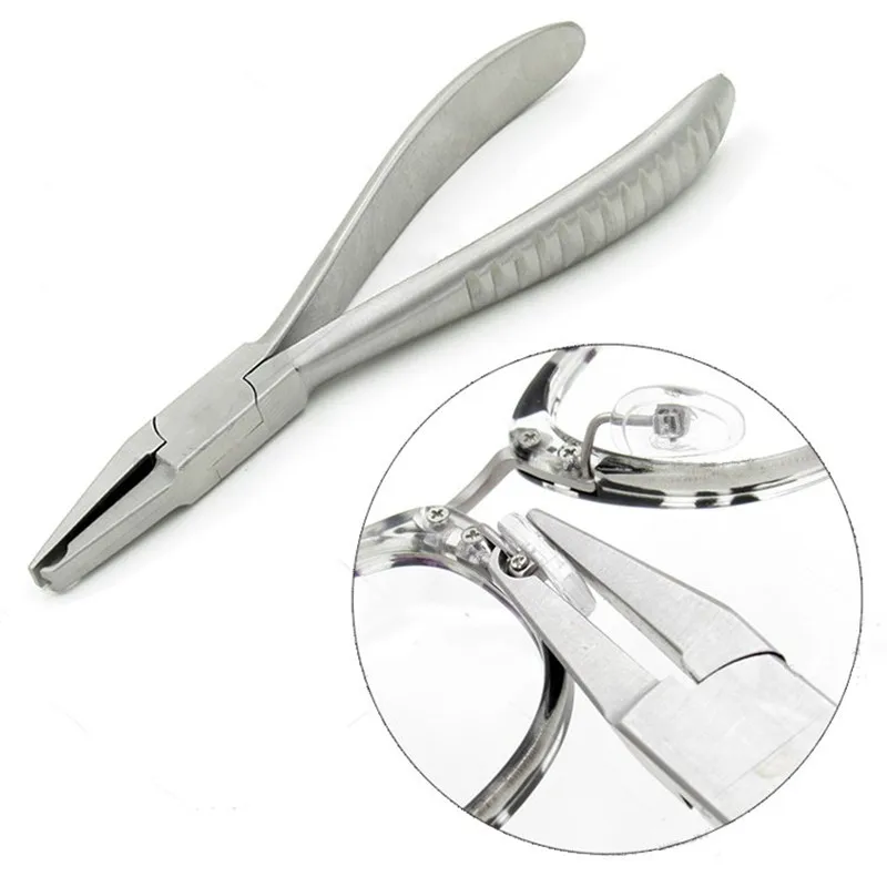 

1Pcs Nose Pad Arm Adjusting Pliers Optical Hand Tool Frames Eyeglass Glasses Clamp