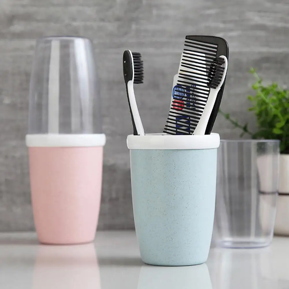 30 Portable Plastic Cup Toothbrush Holder Travel Trip Drinking