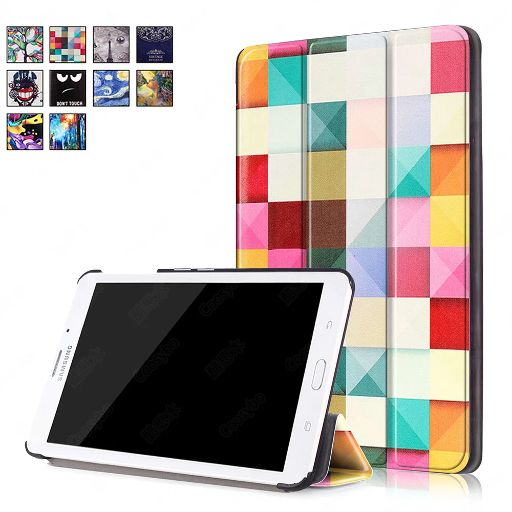 

for Samsung Tab J Max Case, Ultra Slim Hard Case + PU Leather Smart Cover Stand for Galaxy Tablet Tab J 7.0" SM-T285DY