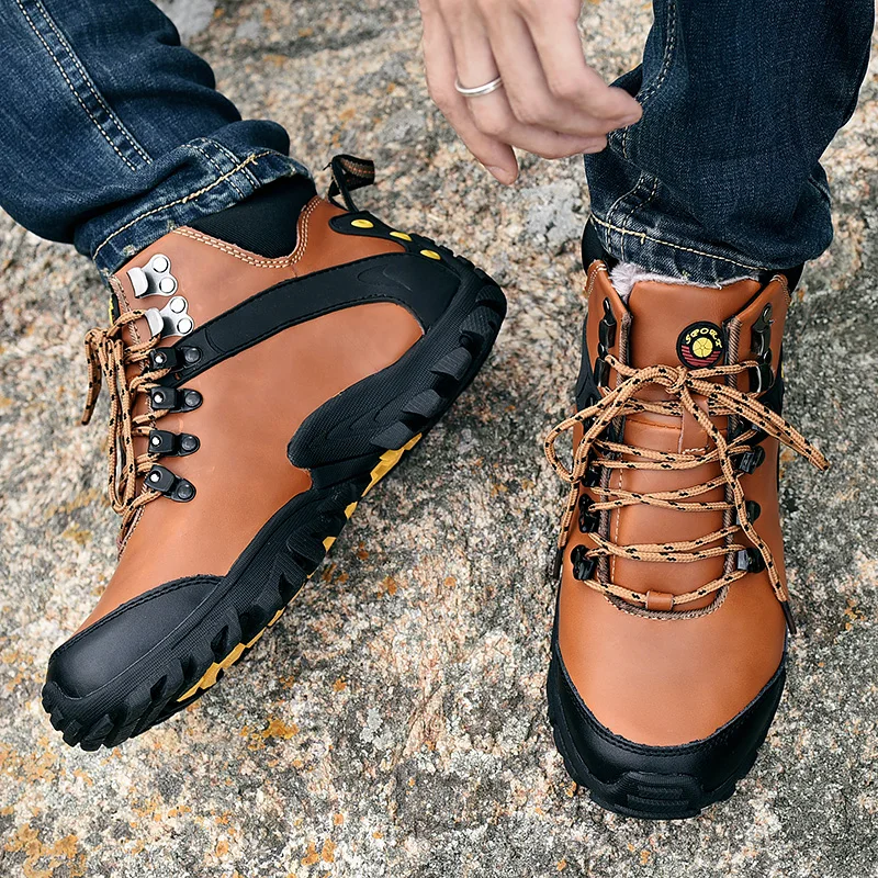 Zeeohh супер теплый Мужские зимние ботинки из натуральной кожи Мужская зимняя обувь Для мужчин военные ботинки на меху для Мужская обувь мужская обувь