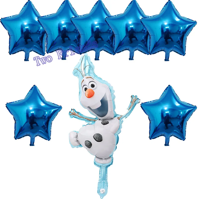 8 шт./лот Снеговик шары мультфильм Олаф снег фольги игрушки Дети День рождения украшения прекрасные подарки надувные шары - Цвет: A01