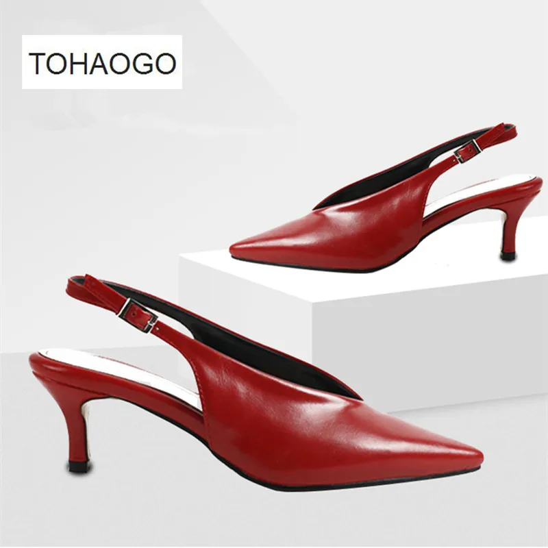 

2019 spring and summer new high heels pointed Hollow quality v mouth women's shoes Fashion large size work shoes female