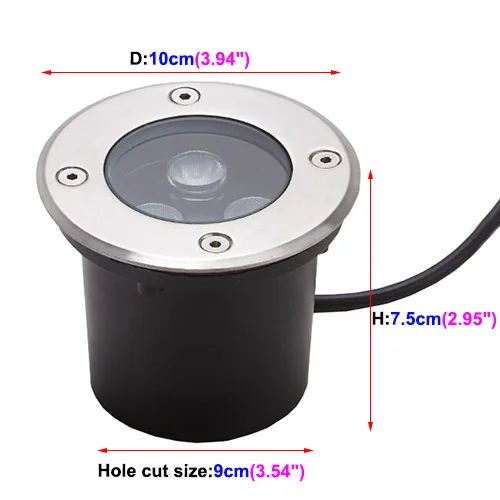 3W светодиодный открытый под землей светильник ing похоронены светильник Путь лампы двор Водонепроницаемый 12V