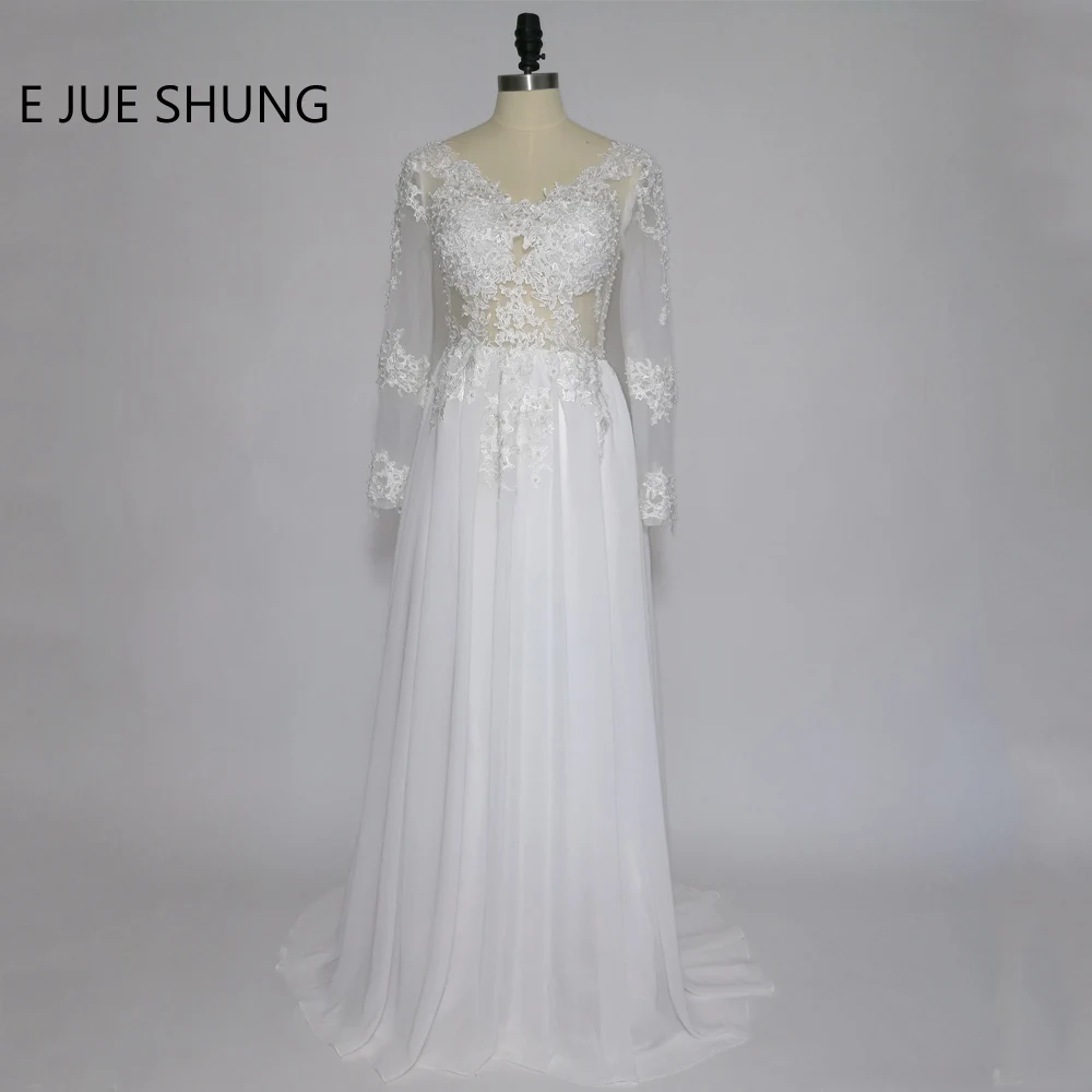 

Женское свадебное платье с длинным рукавом, открытой спиной