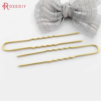 

(30552-2)10PCS 100x14MM,Wire Thickness 2MM Not plated color Brass Hair Rod Hair Sticks Hairpin Diy Jewelry Findings Accessories