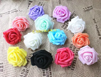 

7CM/100PCS,Artificial Floral Foam Eva large Roses Heads,DIY hanging Kissing Balls,Decoration for Wedding car,Arch,Led And Home,