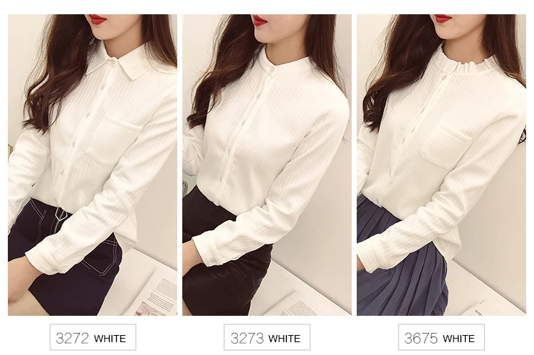 Белая рубашка женская одежда блузки с рюшами корейская модная одежда кружевная блузка harajuku женские рубашки с длинным рукавом Прямая поставка