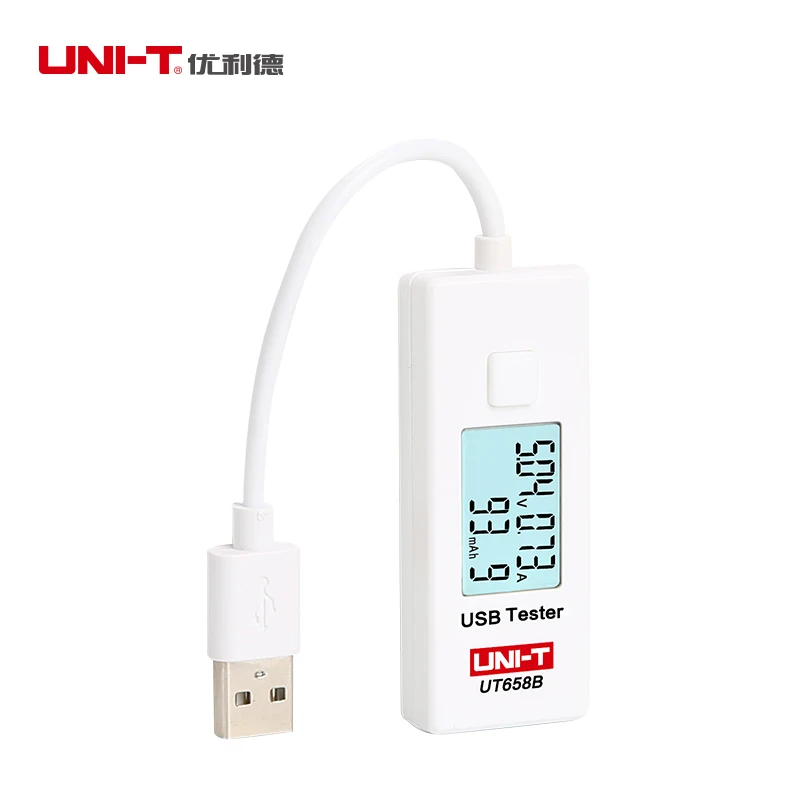 UNI-T UT658 UT658B USB Тестер Вольтметр Амперметр цифровой ЖК-дисплей Напряжение монитор измеритель тока Емкость тестер 9 В 3A ЖК-подсветка США