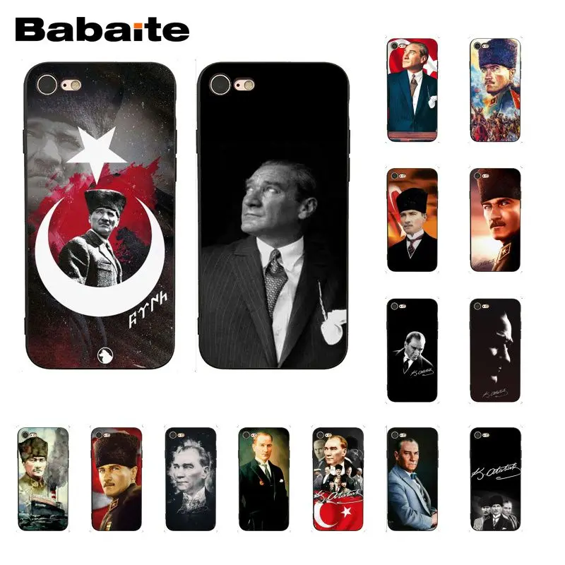 

Babaite Turkey Mustafa Kemal Ataturk Cover Phone Case for iphone 11 Pro 11Pro Max 8 7 6 6S Plus X XS MAX 5 5S SE XR