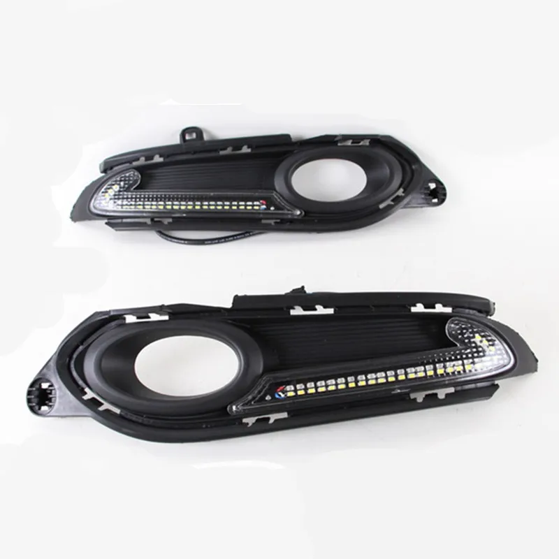

LED DRL for Honda HR-V HRV 2014 2015 2016 Daytime Running Light with Yellow turn signal light bumper lamp Car accessories