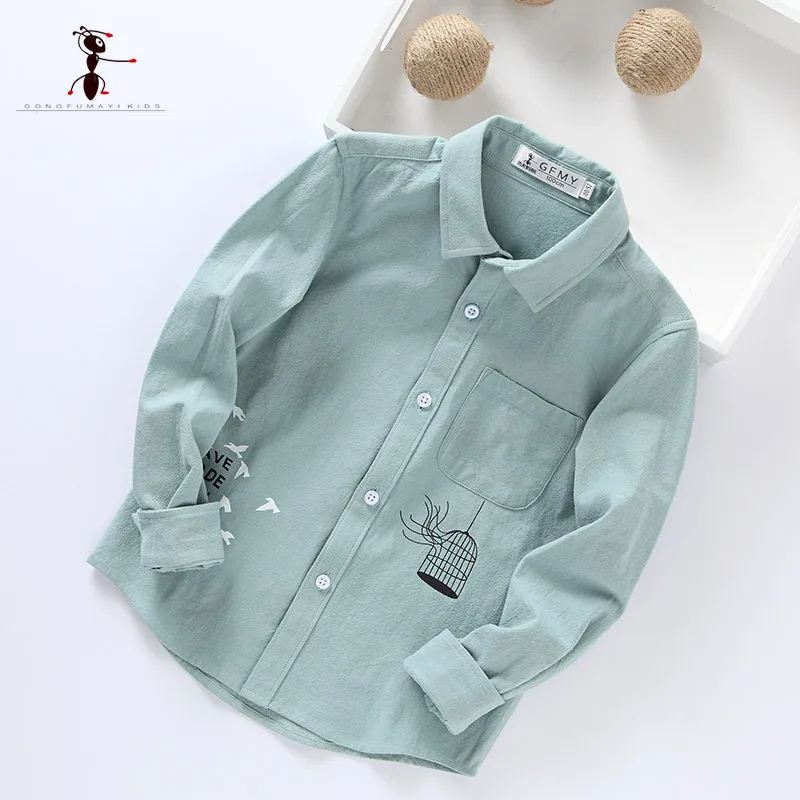 Kung Fu Ant 2017 New Arrival Character Cotton Casual Shirts Boy Blouses Blusas Bordadas Long Sleeve 175067 Kung Fu Ant 2017 New Arrival Character Cotton Casual Shirts Boy Blouses Blusas Bordadas Long Sleeve 175067