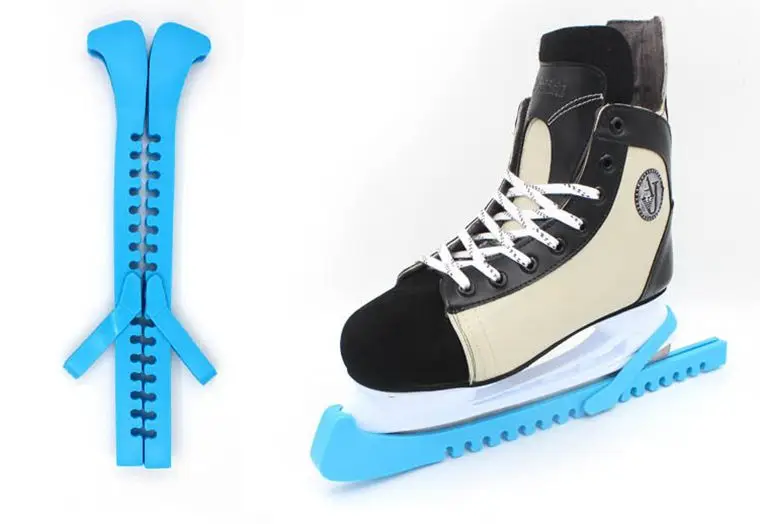 1 Paar Kunststoff Einstellbare Eishockey Skate Blade Guards Covers Kufenschoner 