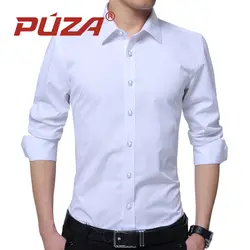 Честь и видение моды Марка Camisa Masculina рубашка с длинными рукавами Для мужчин корейские узкие Дизайн Формальные Повседневное мужской рубашки